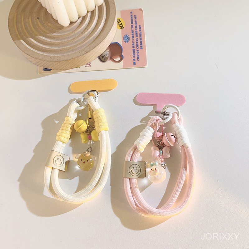 Ánh Sáng Sang Trọng Ins Hồng Hello Kitty Mặt Dây Chuyền Điện Thoại Di Động, Dây Treo Tay, Chuỗi Camera, Chìa Khóa, Vỏ Đa Năng