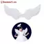 Đôi cánh lông vũ thiên thần trắng ZK có dây đeo đàn hồi cho bữa tiệc trẻ em Cosplay Halloween VN