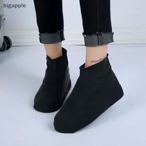 Bigapple Giày Đi Mưa Chống Thấm Nước Silicone Unisex Ngoài Trời Chống Thấm Nước Chống Trơn Trượt RDG