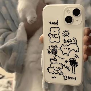 Mặt trận graffiti đáng yêu dành cho 16 trường hợp iPhone 17Air 14 13 11Pro