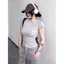Áo phông cộc tay croptop chất mát cho mùa hè, in ngựa -quanao94