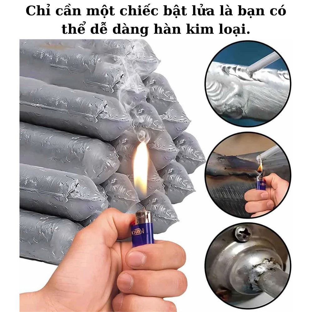 【COD】Que hàn kim loại đa năng không cần dụng cụ chuyên dụng, chỉ cần nguồn nhiệt cơ bản là có thể hàn kết nối chắc chắn.