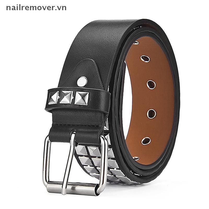 Thắt lưng kim tự tháp hạt vuông, phong cáchpunk &amp; gothic, cá tính cho unisex