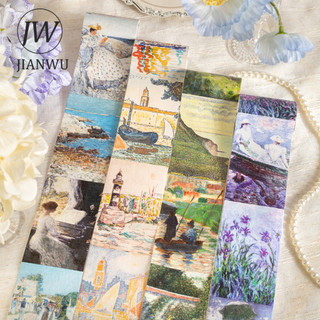 JIANWU Ấn Tượng Phòng Trưng Bày Series Vintage Tranh Hoa Nghệ Thuật Phong Cảnh Chất Liệu Cắt Băng Washi Sáng Tạo Tạp Chí Văn Phòng Phẩm
