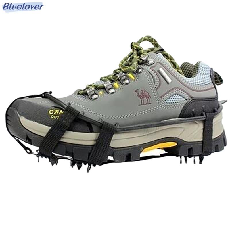 Đôi crampons chống trơn trượt Bluelover với 24 răng, phù hợp cho đi bộ đường dài