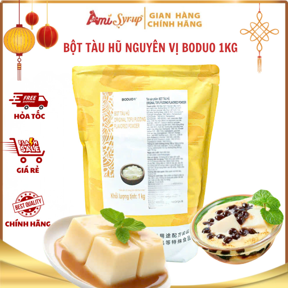 [Xả Hàng] Bột Tàu Hũ Nguyên Vị Boduo 1kg Mềm Mịn Thanh Mát, Dễ Làm Tại Nhà (Date 08/04/26)