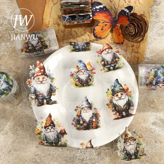 JIANWU 60mm * 200cm Vintage Rừng Hoa Nhân Vật Yêu Tinh Phong Cảnh Chất Liệu Cắt Băng PET Sáng Tạo DIY Tạp Chí Văn Phòng Phẩm