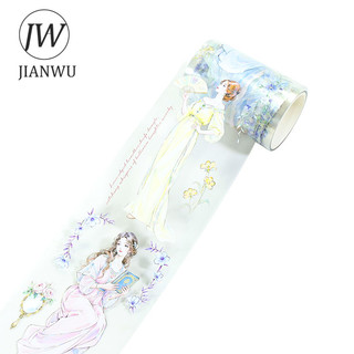 JIANWU 60mm * 200cm Vintage Cô Gái Hoa Nhân Vật Phong Cảnh Chất Liệu Cắt Băng Thêu Sò PET Sáng Tạo DIY Tạp Chí Văn Phòng Phẩm