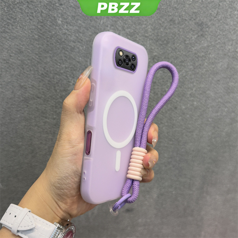 Ốp 2 Trong 1 Cho POCO X3 PRO POCO X3 NFC POCO X3 Vỏ Điện Thoại Chống Sốc Thiết Kế Mới Thẩm Mỹ Vỏ Thạch Màu Kép Có Dây Buộc Từ Tính Không Dây GDBSWX01