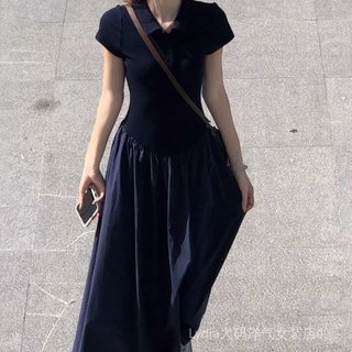 <![Giảm giá 10%!] Váy phong cách phương Tây plus size, cổ polo, dáng rộng, thoải mái hàng ngày