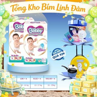 [k quà giảm giá] Tã Quần Bobby Premium Soft mới cao cấp Cho Bé Yêu size M60/l56/xl52/xx4ư
