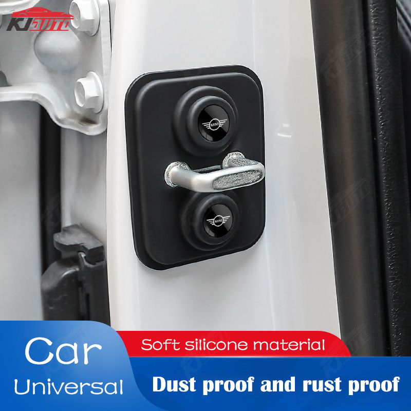 Xe Mini Silicon Khóa Cửa Bao Bảo Vệ Cửa Mềm Mại Và Chống Sốc Cho Cooper Countryman Clubman Mini Cooper S One D F54 F56 F60 R56 R60