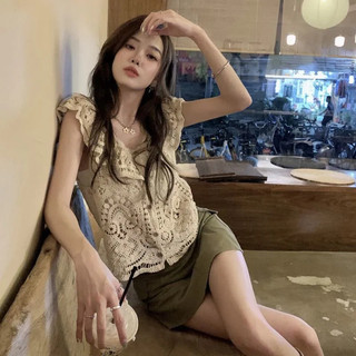 Móc Rỗng Sang Trọng Cardigan Cổ Chữ V Một Kích Thước, thoáng khí, phù hợp mọi thời tiết