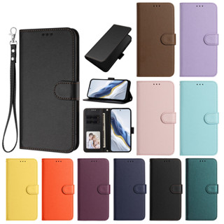 Ốp Ví Da Sang Trọng Cho Realme Note 80 70 60 50 70T 60X P4 Power P4 Pro P4X Đứng Khe Cắm Thẻ Giá Đỡ Vỏ Điện Thoại Dây Đeo