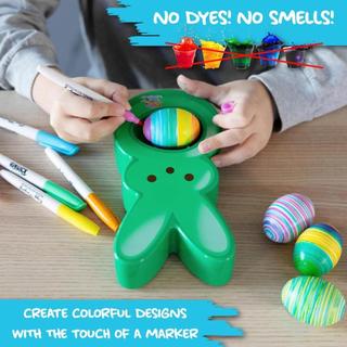 Trứng Phục Sinh Trang Trí Máy Tranh Thủ Công Bộ Hình Thỏ Phục Sinh Trứng Màu Spinner Có Bút Đánh Dấu Cho Bé Trai