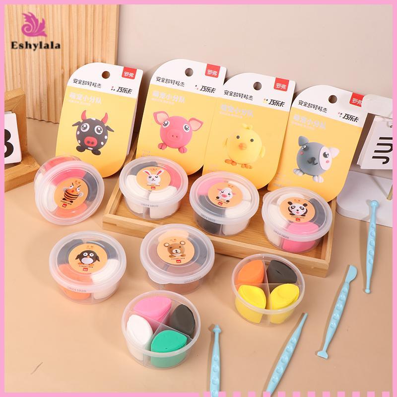 Bộ đất sét khô Eshylala cho trẻ em, Bộ dụng cụ quà tặng đất sét đúc sáng tạo kèm dụng cụ, Bộ hộp quà tặng đồ chơi đất sét mềm DIY siêu nhẹ Quà tặng [MỚI]