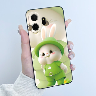 Dành Cho TCL NxtPaper 70 Pro Ốp Lưng Sang Trọng Dễ Thương Trái Tim Tình Yêu Thỏ Ngộ nghĩnh Mềm Màu Đen Silicon Ốp lưng TCL NxtPaper70 Pro