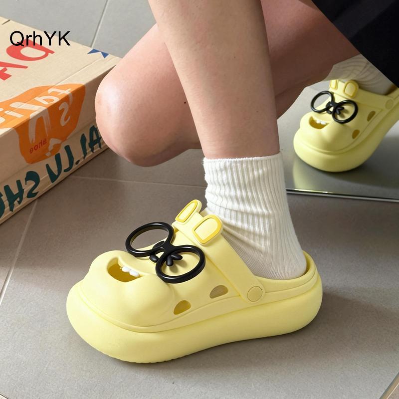 Nhà Máy Thời Trang Mùa Hè Hoạt Hình Clogs Cho Nữ Chống Trơn Trượt Thi Sole Cutefy Dép Cho Bãi Biển Vườn Đi Bộ QrhYK