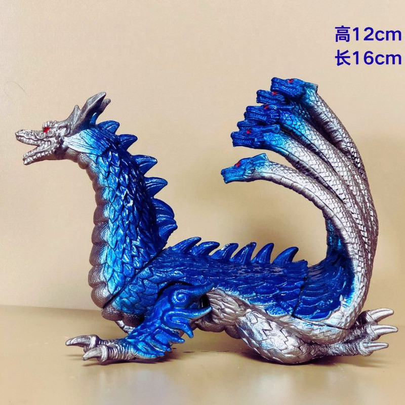 [Đồ chơi] Phong cách mới Quái vật chín đầu Renlong Mô hình nhân vật-Làm bằng cao su mềm Quái vật khớp di động Trang trí máy tính để bàn Đồ chơi bé trai