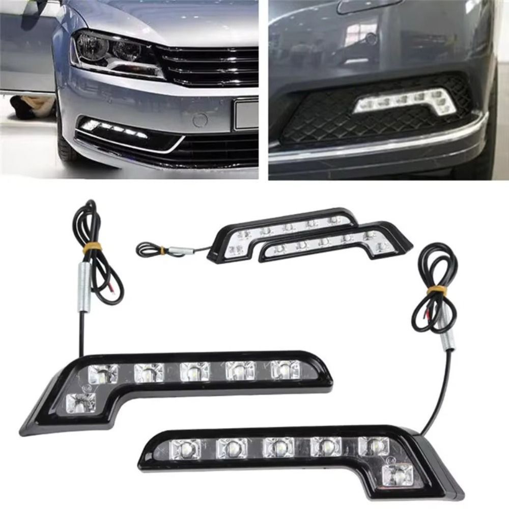Đèn chạy ban ngày DOAOV78N, Đèn lái xe hình chữ L 12V 6 LED thay thế Đèn sương mù siêu sáng chống nước siêu sáng lái xe