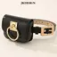 JKDESIGN Gothic Fanny Packs, Ví thắt lưng du lịch Punk Vuông Trái tim nữ Túi thắt lưng cổ điển, Dây thắt lưng kim loại bằng da PU màu đen phong cách Y2K