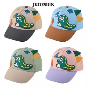 JKDESIGN 0-3 Tuổi Mũ Bóng Chày Trẻ Em, Mũ Chống Nắng Vành Lớn Hoạt Hình Dễ Thương, Bông Mùa Hè Có Thể Điều Chỉnh Ngoài Trời Mũ Đạt Đỉnh Trẻ Em