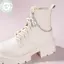 PUSKY Gothic Punk Martin Boot Giày Trang Trí Dây Xích Dễ Dàng Giảm Bule Cơ Chế Lý Tưởng DIY Phụ Kiện Giày VN