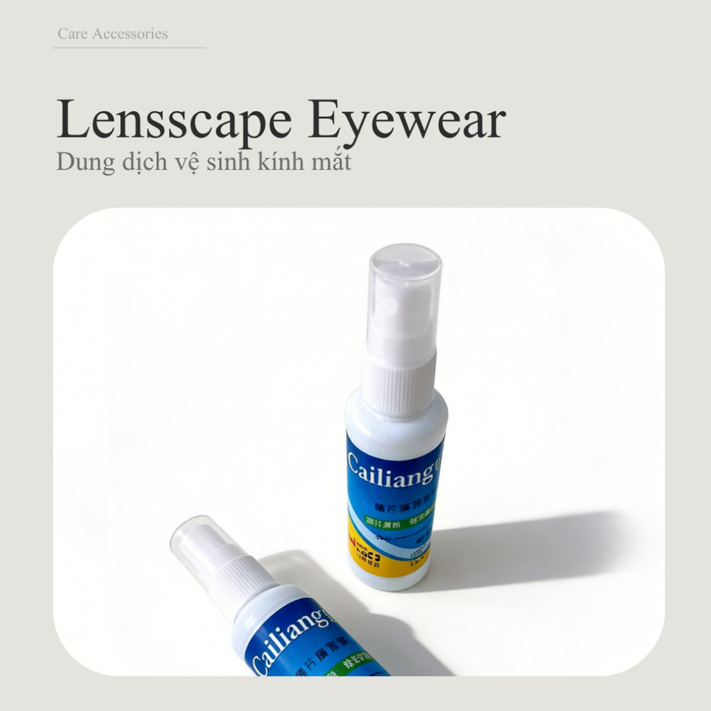 LENSSCAPE-Dung dịch vệ sinh kính mắt 50ml – xịt làm sạch đa năng, dùng cho kính mắt, kính râm, màn hình