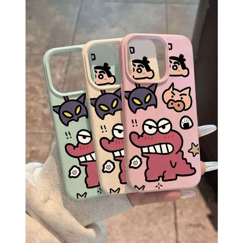 Ốp Shin-chan Vui Nhộn Cho iPhone 11-16 Pro Max/XR Chống Sốc