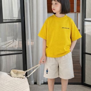 [ DOU DOU KID] AP74 Áo Thun Be Trai Màu Vàng Xanh Dương Thời Trang Trẻ Em Chất Liệu Mềm Mại Phù Hợp Cho Mọi Hoạt Động