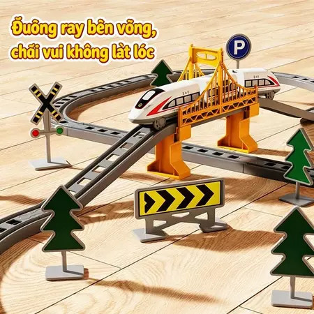 Đồ chơi tàu hỏa điện có đường ray cho trẻ em – Tàu cao tốc, đồ chơi giáo dục thông minh