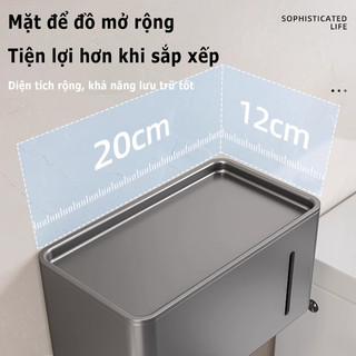 Hộp đựng Giấy Treo Tường Chống ẩm Chống ăn Mòn Lắp đặt Không Cần Khoan Hộp đựng Giấy Vệ Sinh Phòng Tắm
