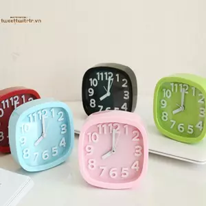 TRTR Để Bàn Sáng Tạo Cá Tính Học Sinh Clo Đầu Giường Im Lặng Thạch Anh Clo Để Bàn Đồ Trang Trí Báo Động Clo Điện Tử Clo VN
