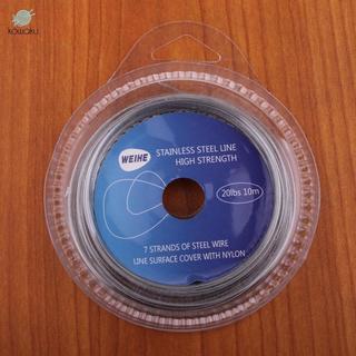 Dây câu cá thép không gỉ 10m, phủ lớp dẫn đầu cho kỹ thuật jigging