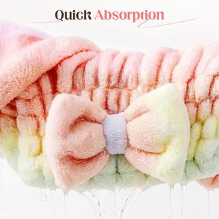 Khăn quấn tóc siêu thấm mềm nhẹ thắt nơ dùng lau tóc ướt nhanh khô cho tóc dài tóc ngắn tóc xoăn chất vải sợi nhỏ thấm hút tốt quấn chắc không dễ tuột phù hợp dùng sau khi gội đầu tại nhà và khi đi du lịch