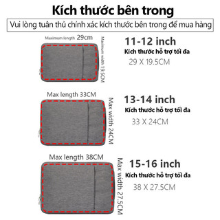 Túi đựng laptop vải oxford cho macbook air pro 11 12 13 14 15 16 inch Chống sốc dày