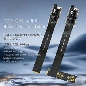 Yoo PCIe4 0 đến M 2 M Key NVMe Cáp Nối Dài Adapter Cho 2230 2242 2260 2280 Khung Xe Dọc Gắn Tốc Độ Đầy Đủ