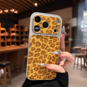 Ốp Điện Thoại In Hình Flash Da Báo Thời Trang Cho iPhone 17 Pro Max 13 14 15 16 Pro Max Bao Gồm Bảo Vệ Ống Kính Máy Ảnh Vỏ Mềm Vỏ Điện Thoại Vỏ Bảo Vệ