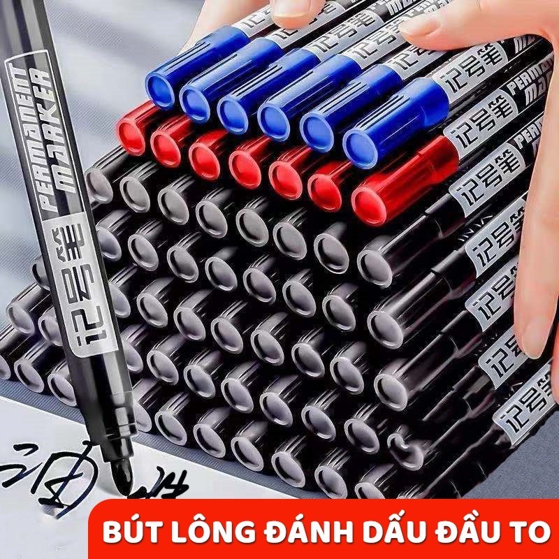Bút lông dầu đen cao cấp mực khô nhanh không lem, đầu bút chắc chắn - Set 50 chiếc phù hợp cho học sinh sử dụng