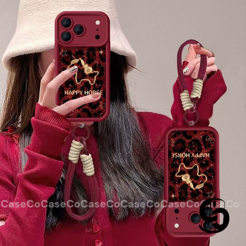 Ốp Lưng Cho Oppo A6pro A31 A55 A3X A5X A5Pro A3Pro A38 A3 A18 A6 A58 A5 A16 A15 A17 A18 Vỏ mềm vòng tay ngựa giàu có