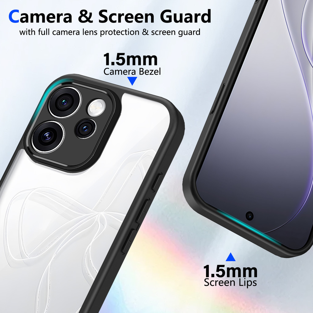 Ốp lưng Reno 15 Pro 5G 6.32 inch Model CPH2813 Vỏ trong suốt mờ thời trang cho OPPO Reno 15 Pro 5G Vỏ điện thoại