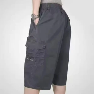 Quần Crop Nam Rộng Rãi, Thích Hợp Người Trung Niên Mùa Hè
