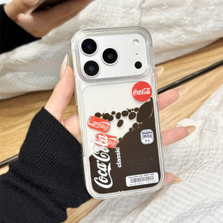 Ốp điện thoại sáng tạo chai Coca-Cola nổi cho iPhone 17 16 15 14 13 12 11 Pro Max X XR XS Cover