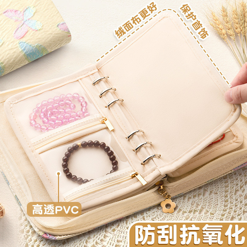 2025 Phong Cách Mới Hộp Trang Sức Cao Cấp Trang Sức Túi Bảo Quản Di Động Du Lịch Chống Oxy Hóa Bông Tai Vòng Cổ Vòng Tay Túi26011506
