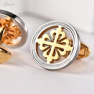 [Jfory] Khuy măng sét Vòng bít Nút Váy tròn Áo sơ mi Cuff Liên kết cho tiệc cưới Chú rể Quà tặng kỷ niệm kinh doanh