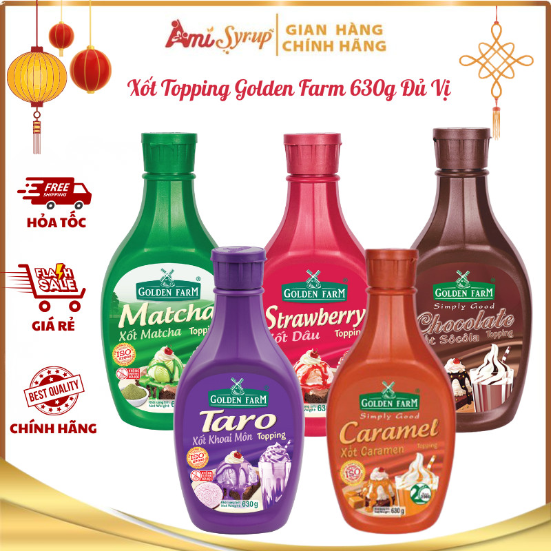 Xốt Topping Golden Farm 630g, Thơm Ngon Béo Ngậy Tăng Hương Vị Cho Bánh Và Đồ Tráng Miệng