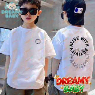 COD✅ (Hồ Chí Minh)DREAMY Áo thun bé trai mới, kiểu Hàn Quốc, phong cách dễ thương, áo rộng cho trẻ em từ trung đến lớn