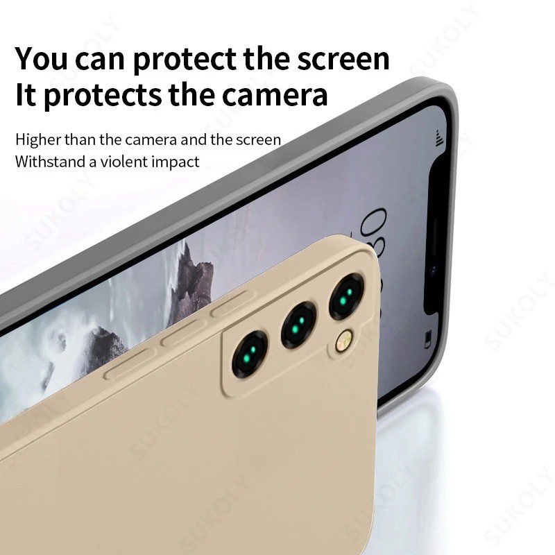 Ốp Silicon Lỏng Cho Galaxy S25 S25 + Ultra Edge Full Cover Chống Rơi Chống Cháy Nổ Mềm Procect Sang Trọng Nguyên Bản Vỏ Điện Thoại