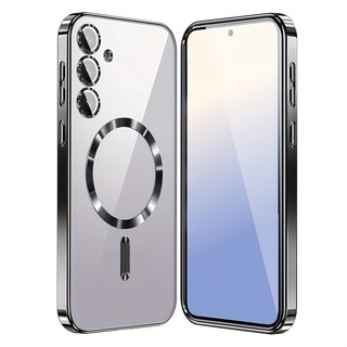 Ốp Bảo Vệ Từ Tính Kim Loại A17 A56 5G Cho Samsung Galaxy A05S A06 A15 A16 A26 A35 A35 A36 A55 4G Ốp Silicon Mềm TPU, Bảo Vệ Ống Kính, Ốp Điện Thoại Chống Sốc