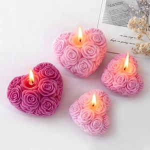 Cc Khuôn Silicon Hình Trái Tim Linh Hoạt Dễ Dàng Phát Hành Thiết Kế Cho Xà Phòng Chocolate Craft